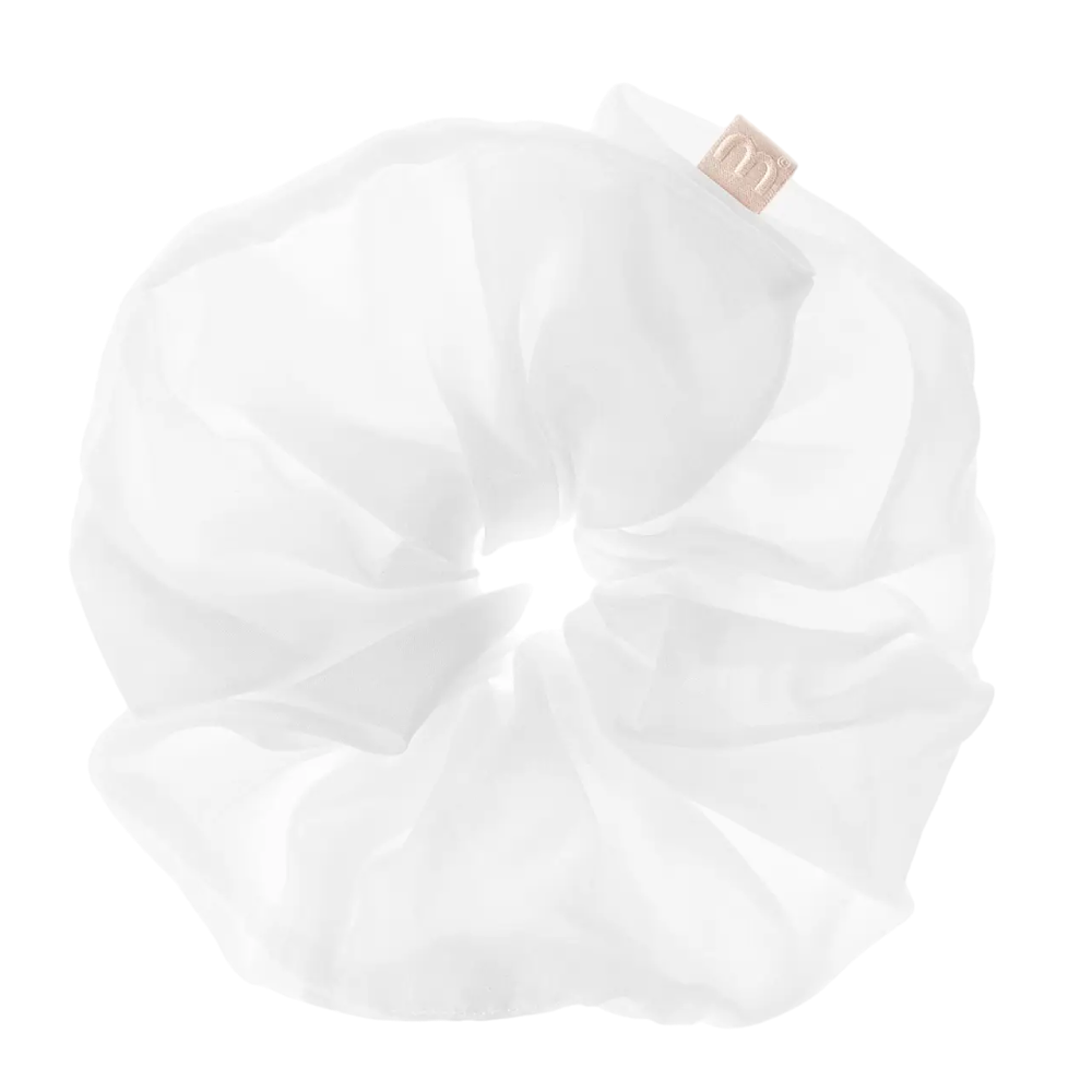 MON MOU Silk Volume Scrunchie White - Супероб'ємна шовкова резинка (біла) MON MOU Silk Volume Scrunchie White - Супероб'ємна шовкова резинка (біла)